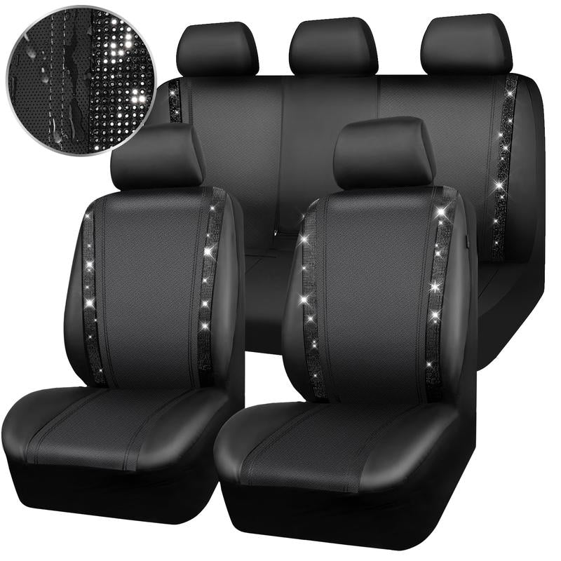 Sakerplus® Luxury Leather Bling Car Seat Covers