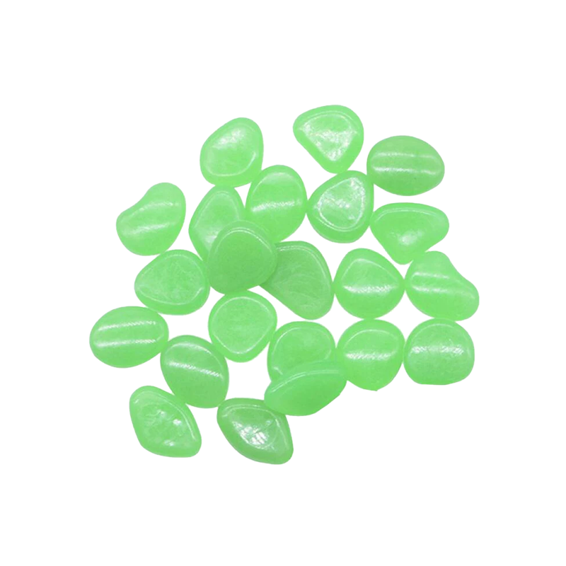 Dark Luminous Garden Pebbles,100PCS