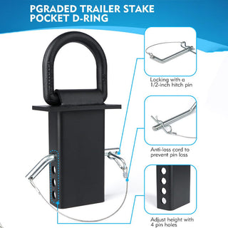 Sakerplus Heavy-Duty Stake Pocket D Rings