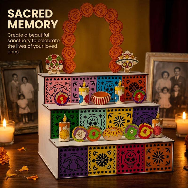Sakerplus® Wooden Day Of The Dead Altar