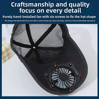 Sakerplus Solar Powered Cooling Fan Cap