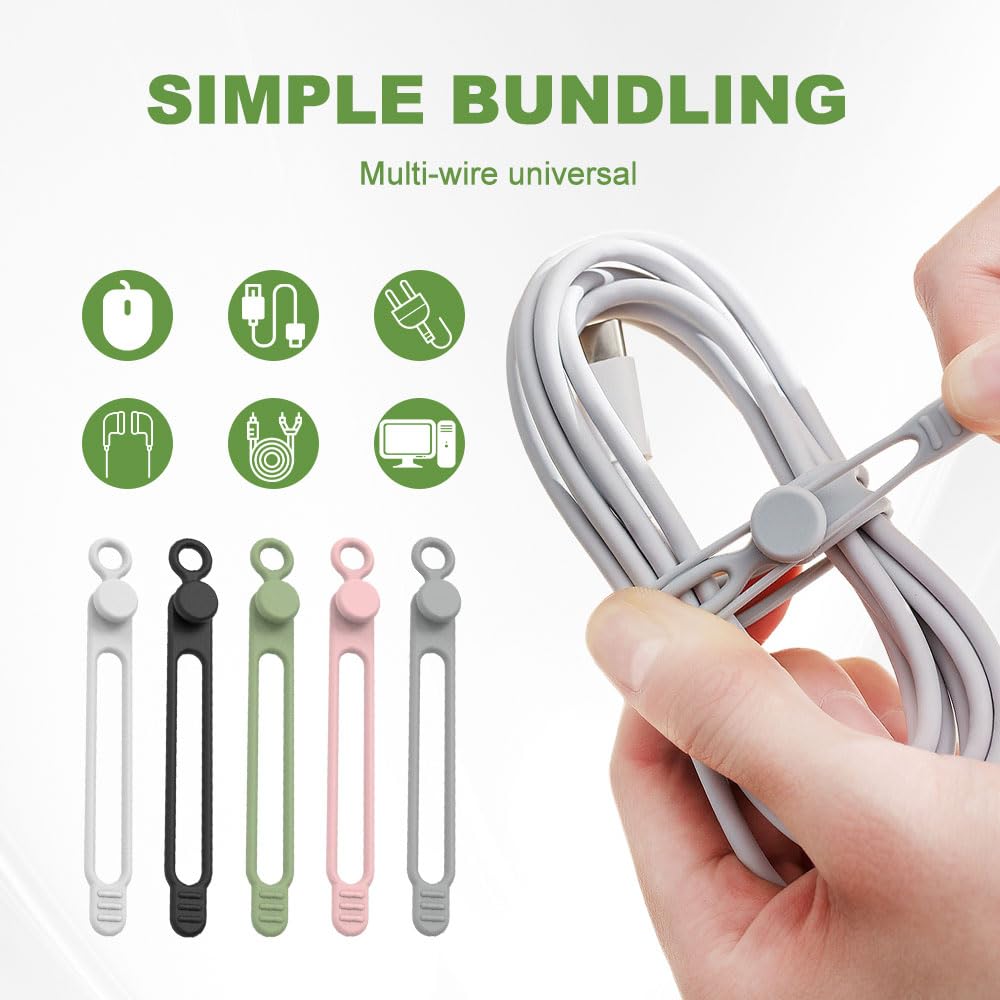 Sakerplus® Silicone Cable Organizer For Cables