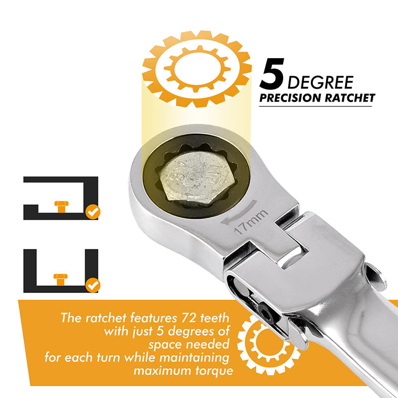 Sakerplus 12-in-1 Quick Ratchet Wrench Set