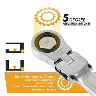 Sakerplus 12-in-1 Quick Ratchet Wrench Set