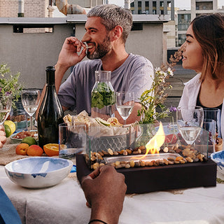 Sakerplus Tabletop Alcohol Fireplace Lamp