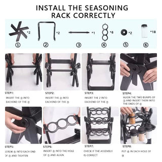 Sakerplus Rotating Spice Rack with Jars