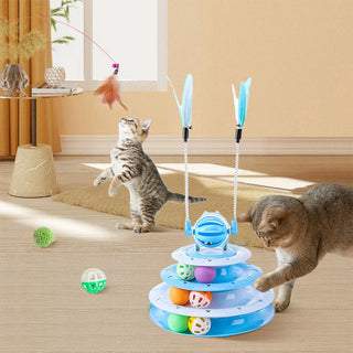 Sakerplus® Cat Toy 4-Level Interactive Roller