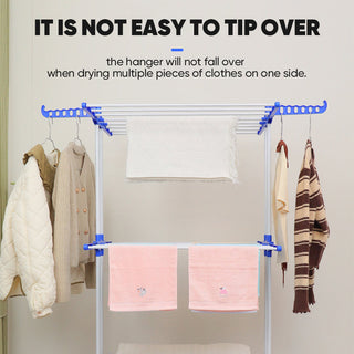 Sakerplus Foldable Stainless Steel Clothes Rack