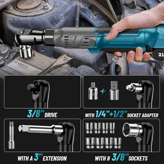 Sakerplus Cordless Electric Ratchet Wrench Set