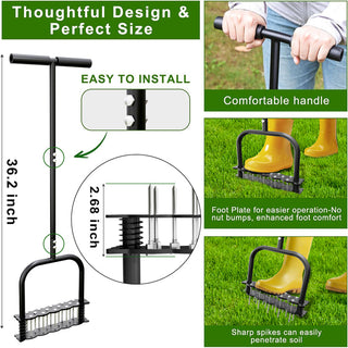 Sakerplus® Heavy Duty Lawn Aerator With Spikes
