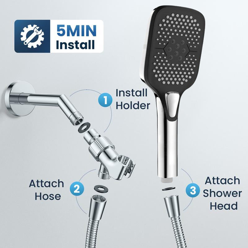 Sakerplus High Pressure 4-Mode Shower Head