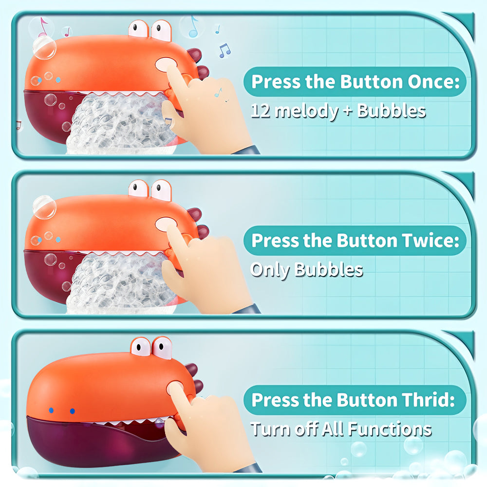 Sakerplus® Dinosaur Bath Bubble Machine Toy