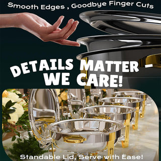 Sakerplus® Round Stainless Steel Chafing Set