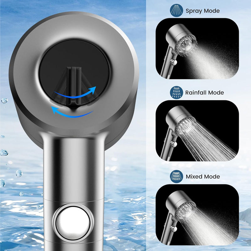 Sakerplus High Pressure Handheld Filtered Showerhead
