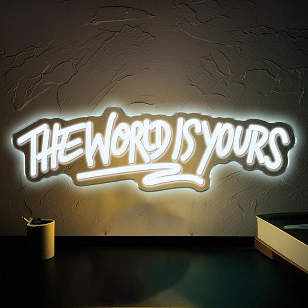 Sakerplus® The World Is Yours Neon Sign