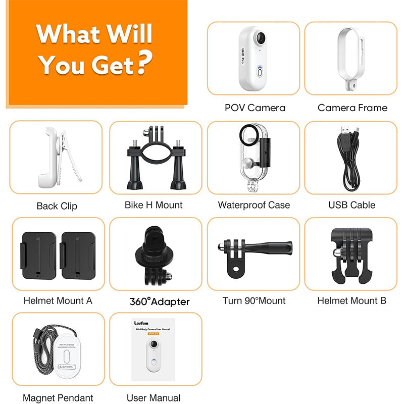 Sakerplus® Magnetic 4K UHD Action Camera