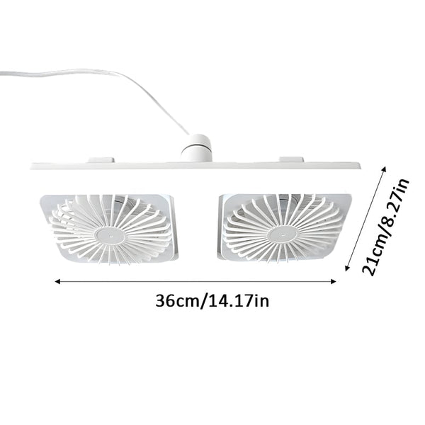 Sakerplus® Adjustable-Angle Dual-Head Ceiling Fan Light