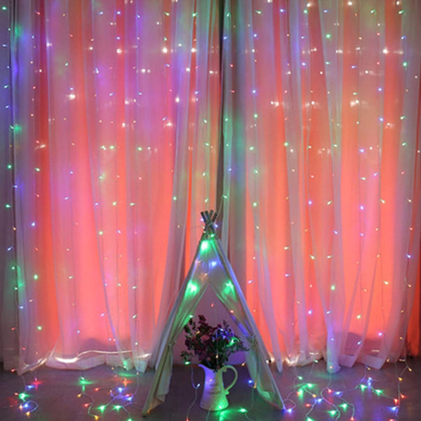 Sakerplus® LED Copper String Curtain Lights with USB Remote