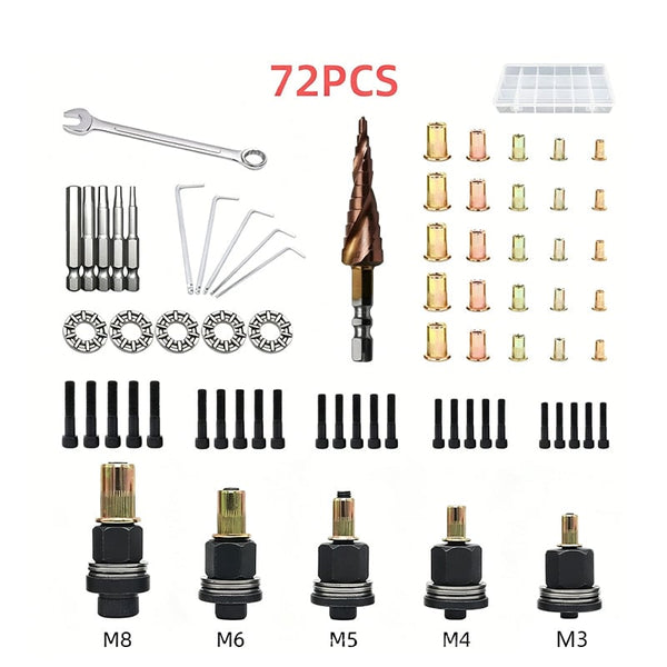Sakerplus® Carbon Steel Open End Rivet Nut Kit