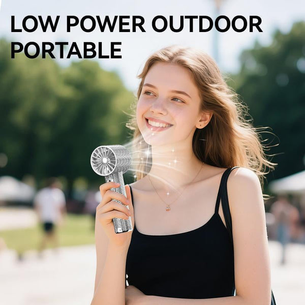 Sakerplus® Luxury Rechargeable Handheld Turbo Fan
