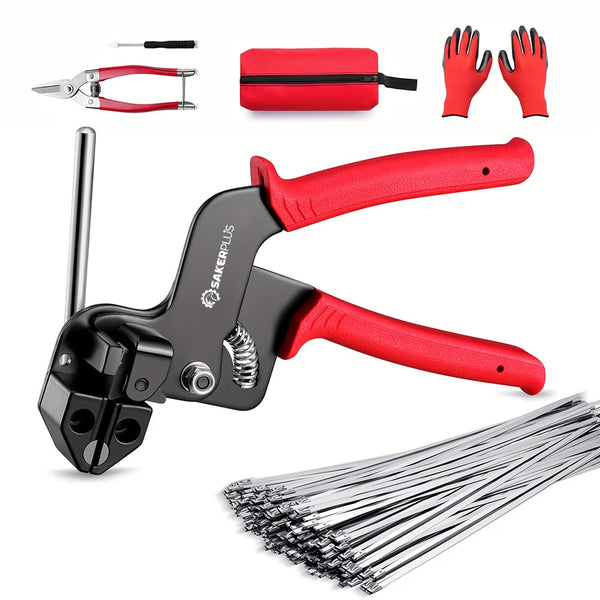 Sakerplus® Heavy Duty Stainless Steel Tie Gun Kit