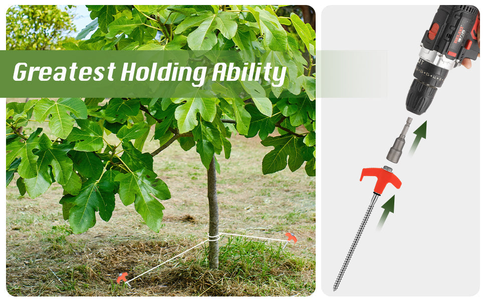 SAKER® 8" Screw in Tent Stakes