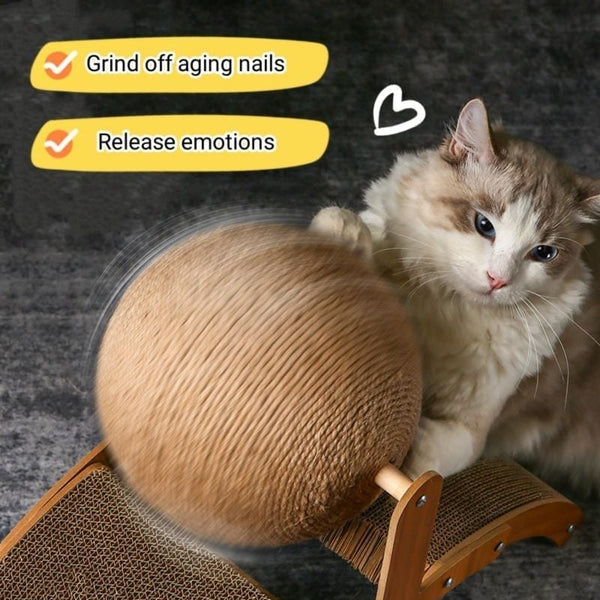 Sakerplus® Cat Scratching Ball on Stand