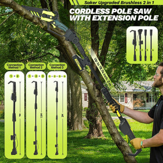 Sakerplus® Cordless Pole Saw and Mini Chainsaw