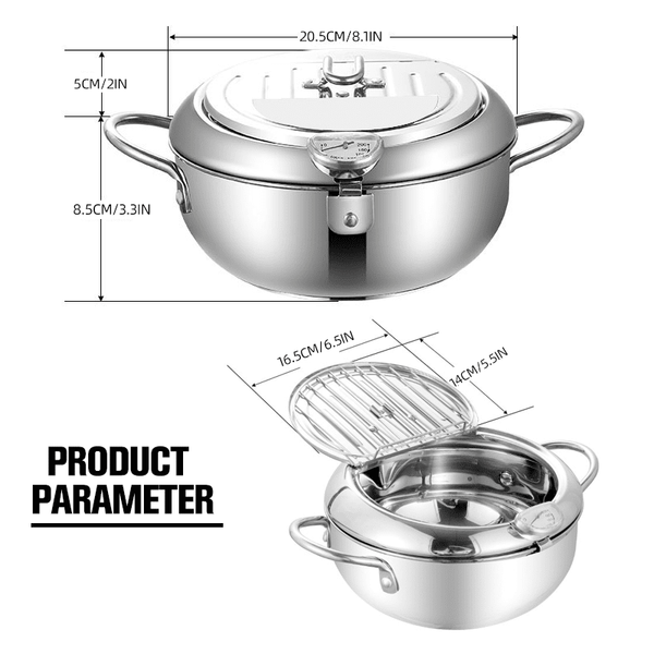 Sakerplus® Stainless Steel Tempura Deep Fryer