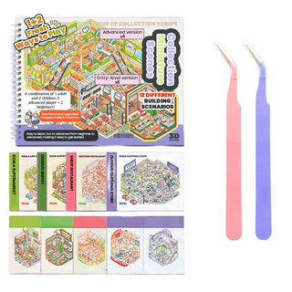 Sakerplus® 3D Isometric DIY Sticker Book