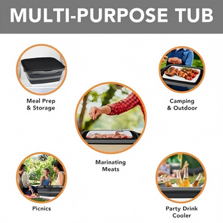 Sakerplus® Collapsible BBQ Prep Tub Set