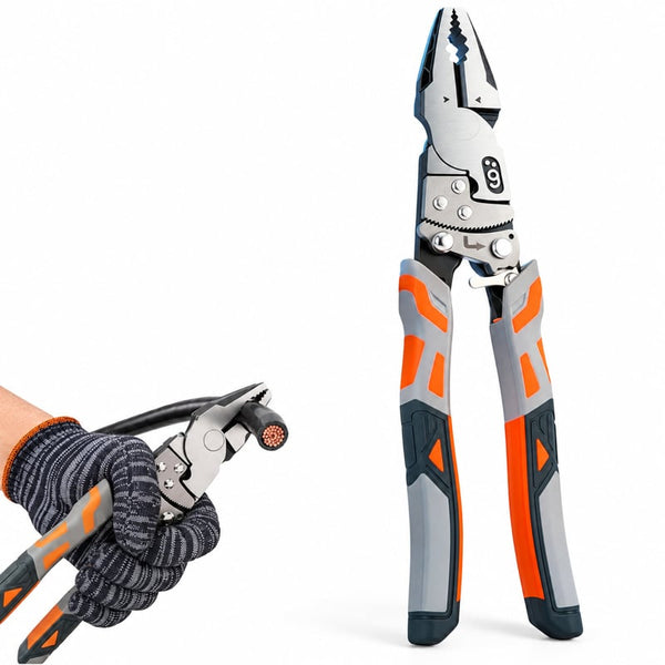 Sakerplus® 9-Inch Ratcheting Self-Locking Multifunction Pliers