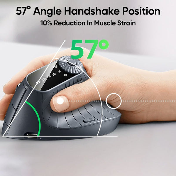 Sakerplus® Ergonomic Triple-Connect Wireless Mouse