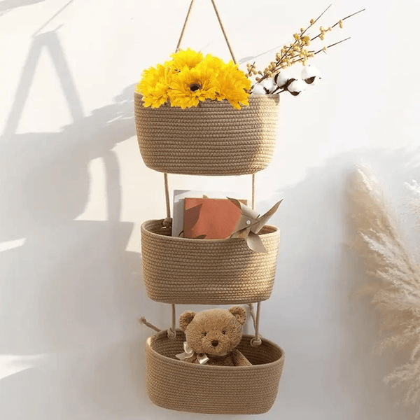 Sakerplus® Decorative 3-Tier Hanging Organizer Bag