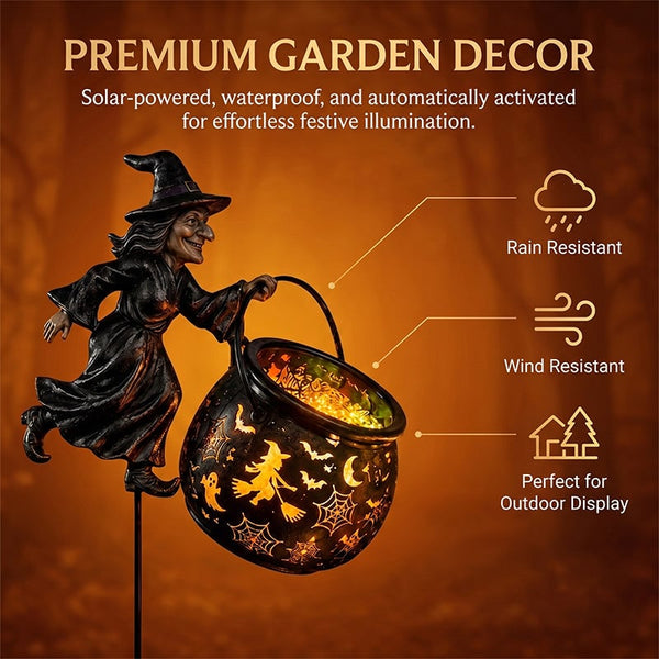 Sakerplus® Halloween Witch Cauldron Garden Light
