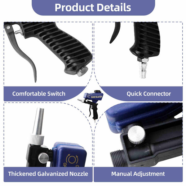 Sakerplus® Portable Anti-Slip Handheld Sand Blaster with Nozzle