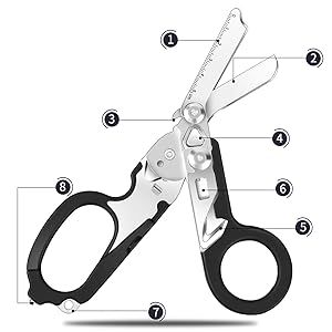 SAKER 6 In 1 Multifunctional Trauma Shears