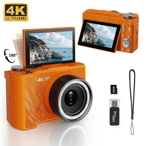 Sakerplus® 4K Mini Kids Digital Camera With Flip Screen