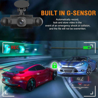 Sakerplus® 4 Channel FHD Dash Cam