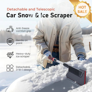 Sakerplus® Extendable Car Snow And Ice Scraper