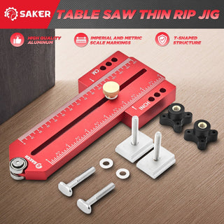 Sakerplus® Thin Rip Jig Table Saw Jig Guide