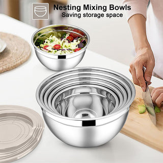 Sakerplus Stainless Steel Mixing Bowls Set