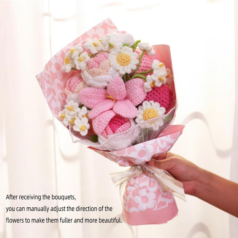 Sakerplus Crochet Flower Gift Bouquet Decoration