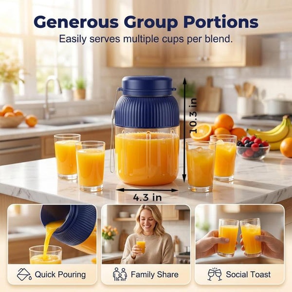 Sakerplus® Portable Wireless Blender Cup With Dual Lids