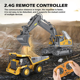 Sakerplus 9-Channel RC Metal Bulldozer