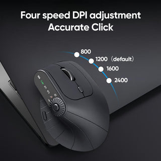 Sakerplus Ergonomic Triple-Connect Wireless Mouse