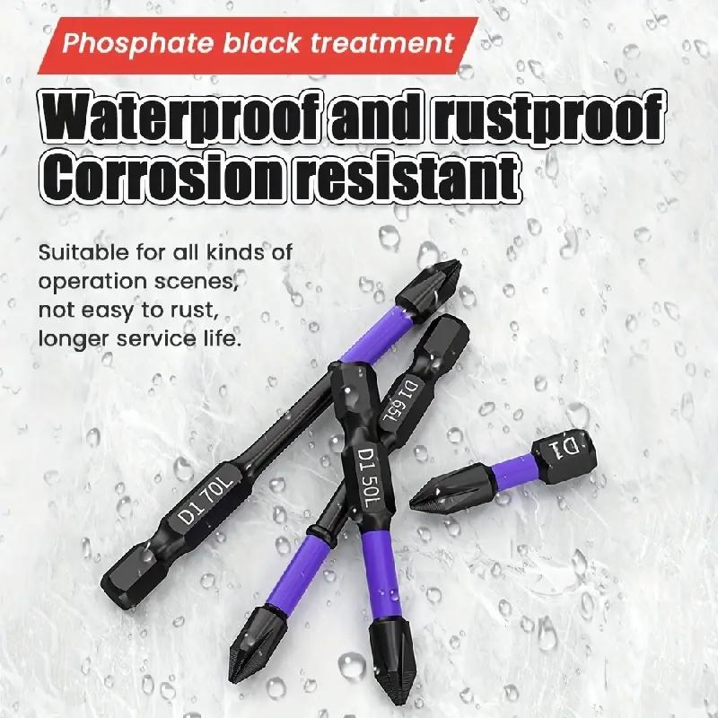 SAKER 6 pieces Magnetic Shockproof Batch Bits