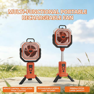Sakerplus® Camping Fan Portable Adjustable Height Stand