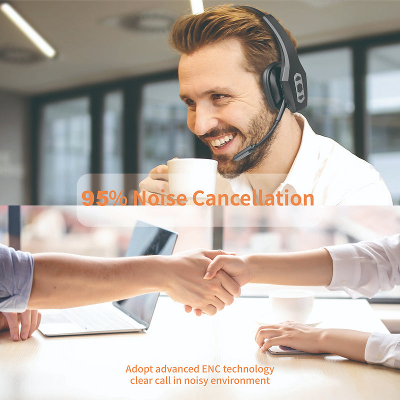 Sakerplus Trucker Wireless Bluetooth Noise Cancelling Headset