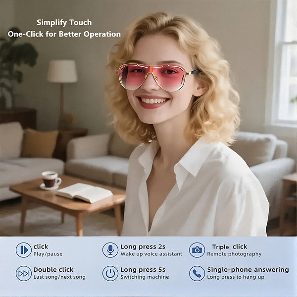Sakerplus® Open Ear Smart Bluetooth Audio Glasses